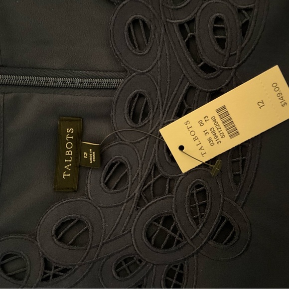 Talbots Blue sleeveless lace accent dress NWT (size 12) - Picture 7 of 8